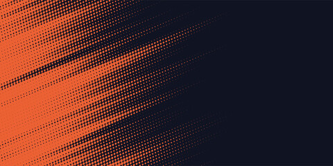 Obraz premium Dots halftone yellow and dark blue color pattern gradient grunge texture background. Dots pop art sport style vector modern arts