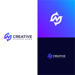 The logo of the initial N combined with compass elements looks simple and modern.