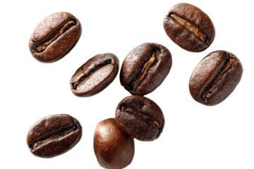 Roasted coffee beans scattered (1)