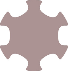 Abstract Gear Shape Vector | Minimal Cog Design SVG Transparent Background