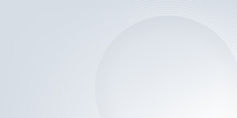 Abstract white glowing geometric lines on gray background. Modern shiny blue circle lines pattern. Futuristic technology concept.