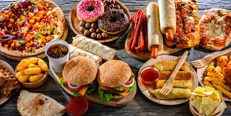 Foods enhancing the risk of cancer. Junk food