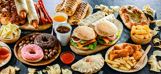 Foods enhancing the risk of cancer. Junk food