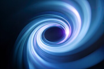 Fototapeta premium Dynamic glowing spiral blue and purple light