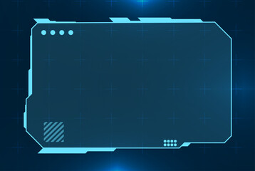 Neon Tech Frame Screen Vector