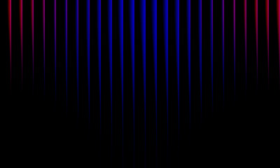 Reeded fractal neon glass texture abstract background with vibrant pastel gradients and bright smooth fluted vertical lines. Blue red ribbed glass. Mesh line gradient. vector illustration
