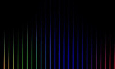 Reeded fractal neon glass texture abstract background with vibrant pastel gradients and bright smooth fluted vertical lines. Blue red greed ribbed glass. Mesh line gradient. vector illustration