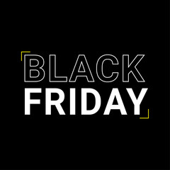 Minimal Black Friday Banner Design with Modern Typography