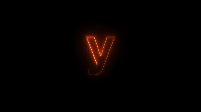 Elegant 3D gold lowercase letter y. Metallic slab serif typography element with beveled edges, isolated on white background. English text symbol y animation.