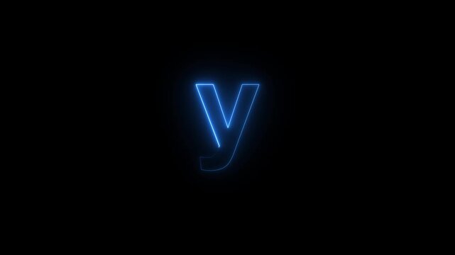 Elegant 3D gold lowercase letter y. Metallic slab serif typography element with beveled edges, isolated on white background. English text symbol y animation.
