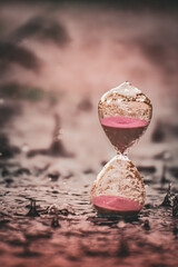 hourglass on the sand