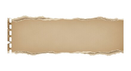 Craft paper with a torn edge, perfect for adding a handmade touch to your designs or creating unique scrapbook layouts with a rustic feel