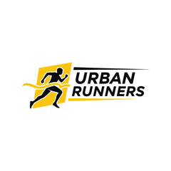 Dynamic Urban Runners Logo Design for Active Lifestyle and Fitness