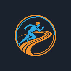 dynamic athletic performance swift movement on curved track