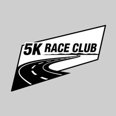 5K race club logo design for running enthusiasts and event branding