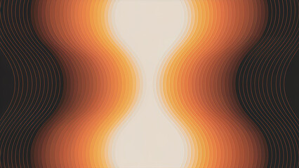 Abstract orange and white tunnel creates a captivating and symmetrical pattern