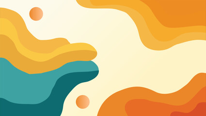 Abstract background with Waves retro color for social media template