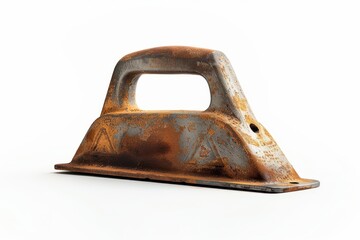 Rustic Tool with handle : A weathered construction tool. with a solid metal handle, showcasing signs of use and the passage of time. The rust adds a layer of depth and visual interest. 