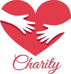 Human hands hold heart