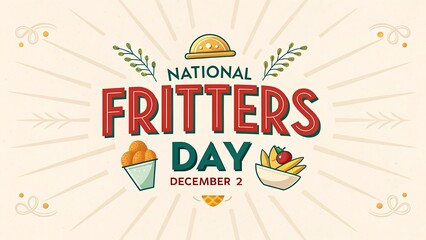 National Fritters Day Illustration. Suitable for greeting card poster and banner.