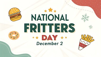 National Fritters Day Illustration. Suitable for greeting card poster and banner.