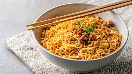 Neatly Folded Baby Onesie on Wooden Table with Soft Mat Background