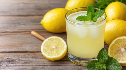 Neatly Folded Baby Onesie on Wooden Table with Fresh Lemons