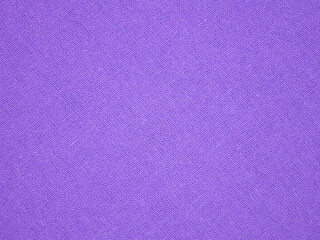 Purple cotton knitted fabric, textile background, top view