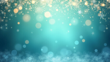 Christmas background blurred lights snowflakes