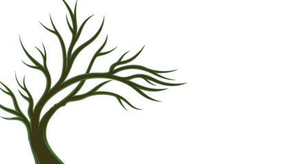 tree outline, abstract branches, two color vector, minimal nature art, modern line design, clean illustration