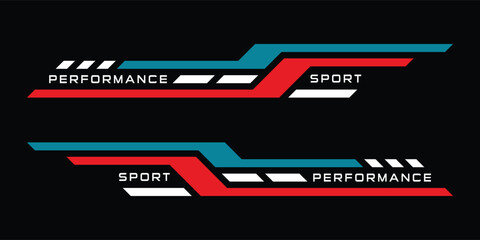 Decal stripes. Speed lines, Sports stripes, racing tuning strips and car sticker vector set. Vector illustration