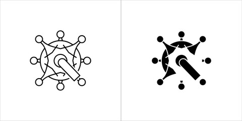 Sheriff star icon, vector illustration design