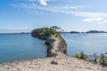 日本の宮城県にある松島の馬の背の風景