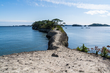 日本の宮城県にある松島の馬の背の風景