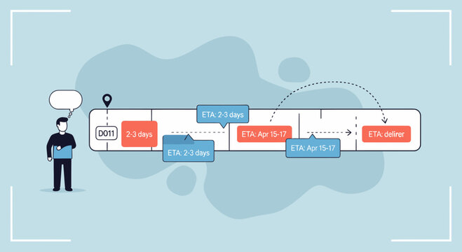 Timeline Graphic Illustrating Project Stages With Estimated Time