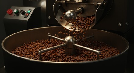 Coffee Roasting Machine with Fresh Beans