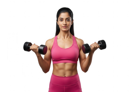 Fitness gym workout exercise woman lifting dumbbell