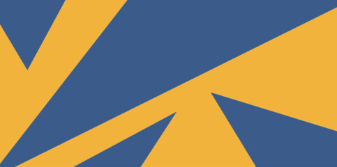 Abstract Geometric Shards Illustration Vector Background.  Dynamic vector illustration with intersecting, sharp angular shapes resembling broken glass or lightning in yellow-orange and blue.