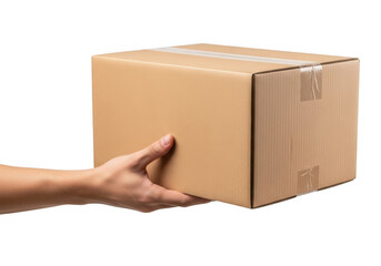 Delivery package shipping box parcel hand