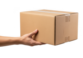 Delivery package shipping box parcel hand