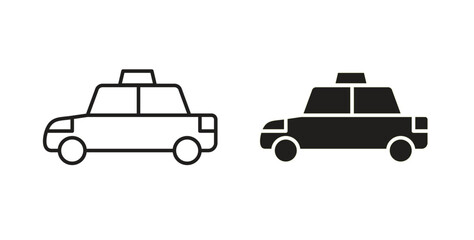 Car icon simple vectors in black, suitable for projects