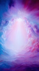 Abstract Celestial: A captivating abstract composition of swirling, ethereal clouds bathed in a spectrum of vibrant colors, evoking a sense of wonder and celestial beauty.
