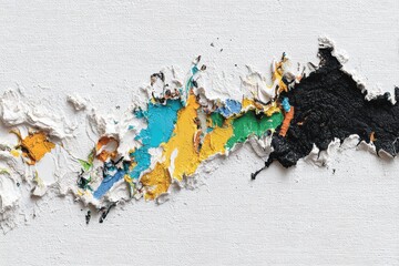 Colorful abstract paint artwork: An eye-catching close-up shot of an expressive, artistic paint piece that would add beauty.