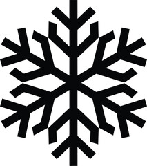 Geometric snowflake icon, abstract representation of cold weather and winter season
