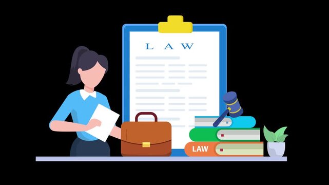 Legal Education & Courtroom Preparation &mdash; Law Study & Lawyer Office Animation