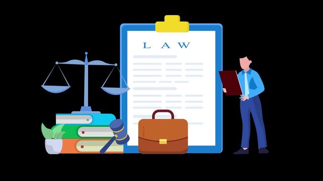 Legal Education & Courtroom Preparation &mdash; Law Study & Lawyer Office Animation