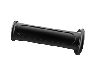 Sleek Modern Black Cylindrical Cabinet Handle 3D Render: Glossy Metal Drawer Pull for Contemporary Kitchen and Minimalist Furniture Design, Isolated on Transparent PNG HD Background.