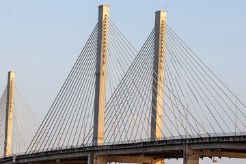 Fototapeta premium Infraestrutura de transporte – ponte estaiada de concreto