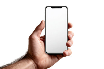 Hand holding a smartphone with blank screen (7)