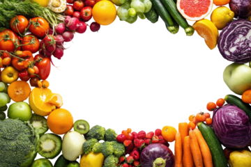 Colorful fruit and vegetable border (3)